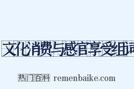文化消费与感官享受组词是什么意思的图片